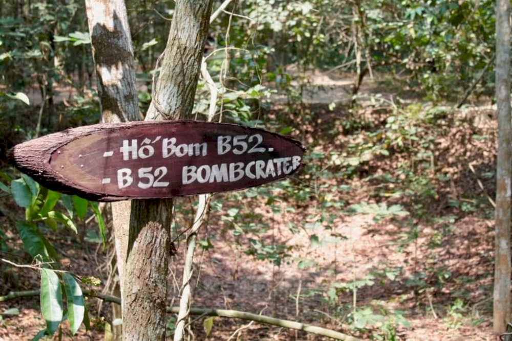 In 1966, the U.S. military bombed Cu Chi with B-52s